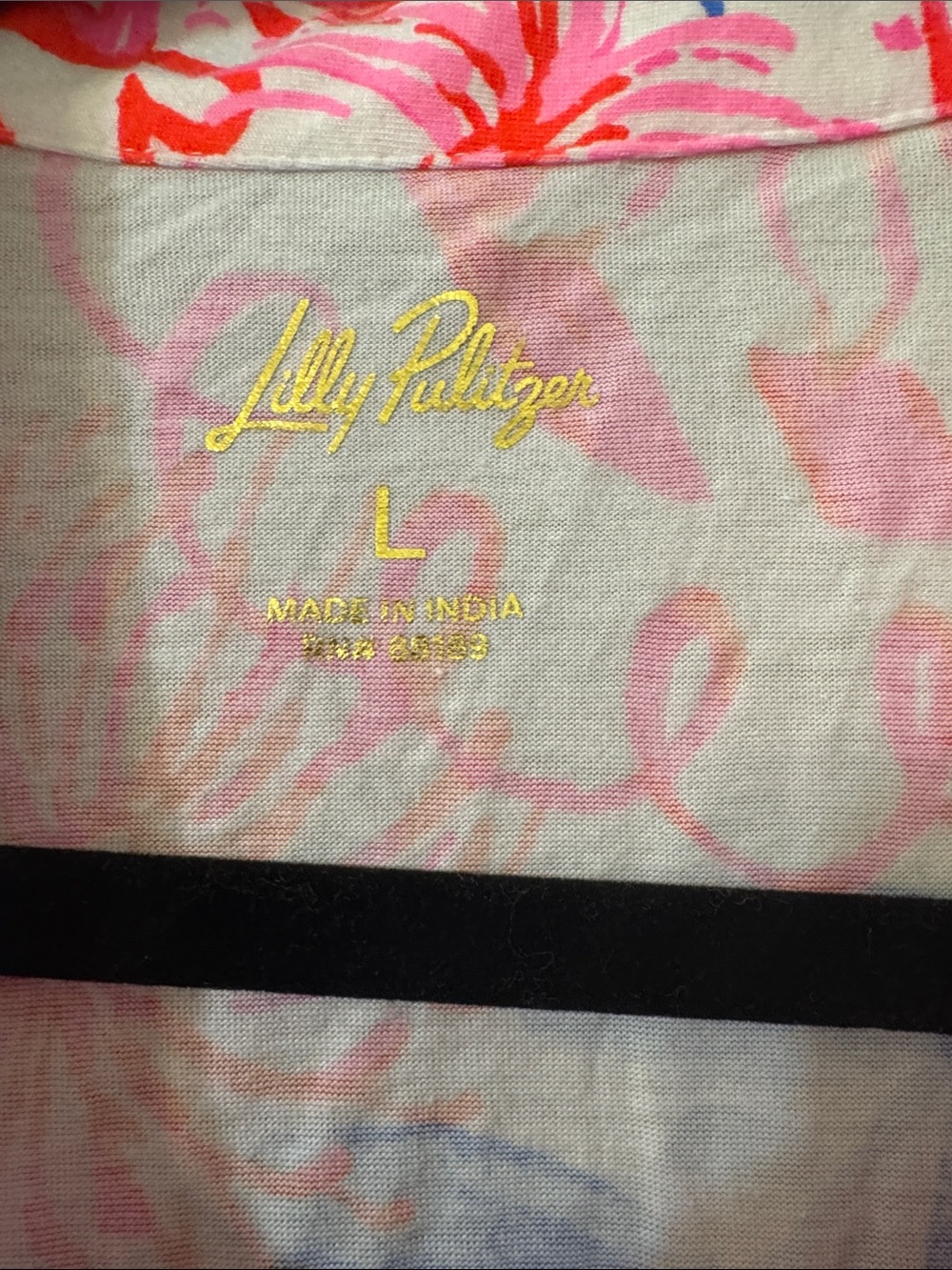 Lilly Pulitzer Pink & Blue Printed Button-Front Midi Dress - Picture 2 of 3